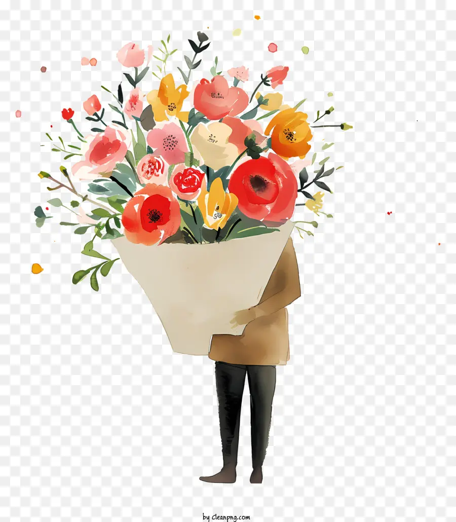 Livraison Pour La Saint Valentin，Bouquet PNG