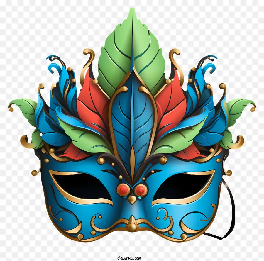 Masque De Mascarade Dessinée à La Main，Masque Bleu PNG