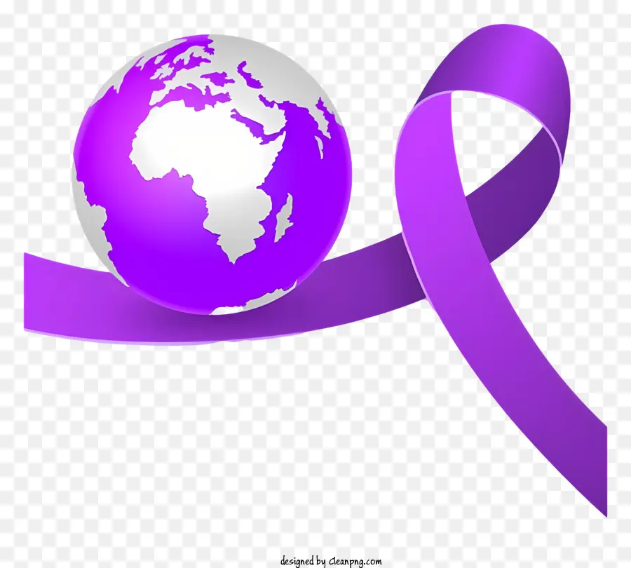 Journée Mondiale Contre Le Cancer，Ruban Violet PNG