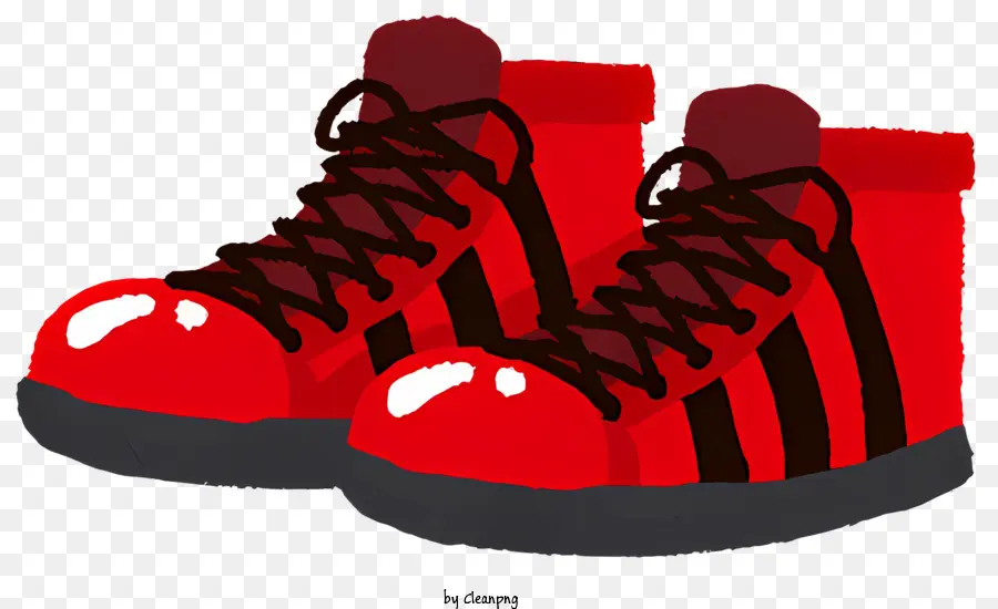 Chaussures Rouges Et Noires，Chaussures à Lacets PNG