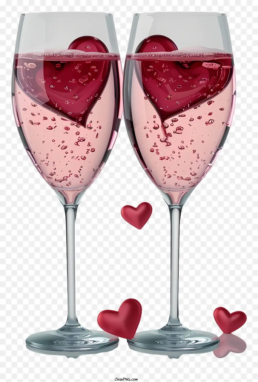 Verres à Vin De La Saint Valentin Illustrent，Verres à Vin PNG