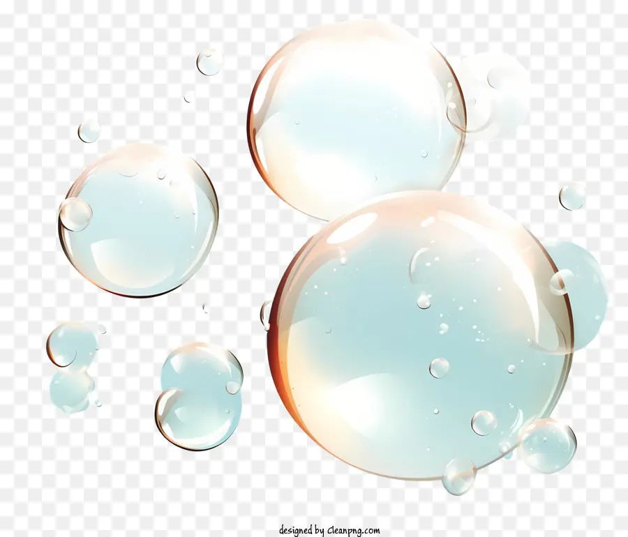 Bulles De Savon De Style Croquis，Bulles Colorées PNG