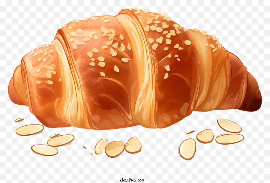 Croissant Français Plat，Croissant PNG