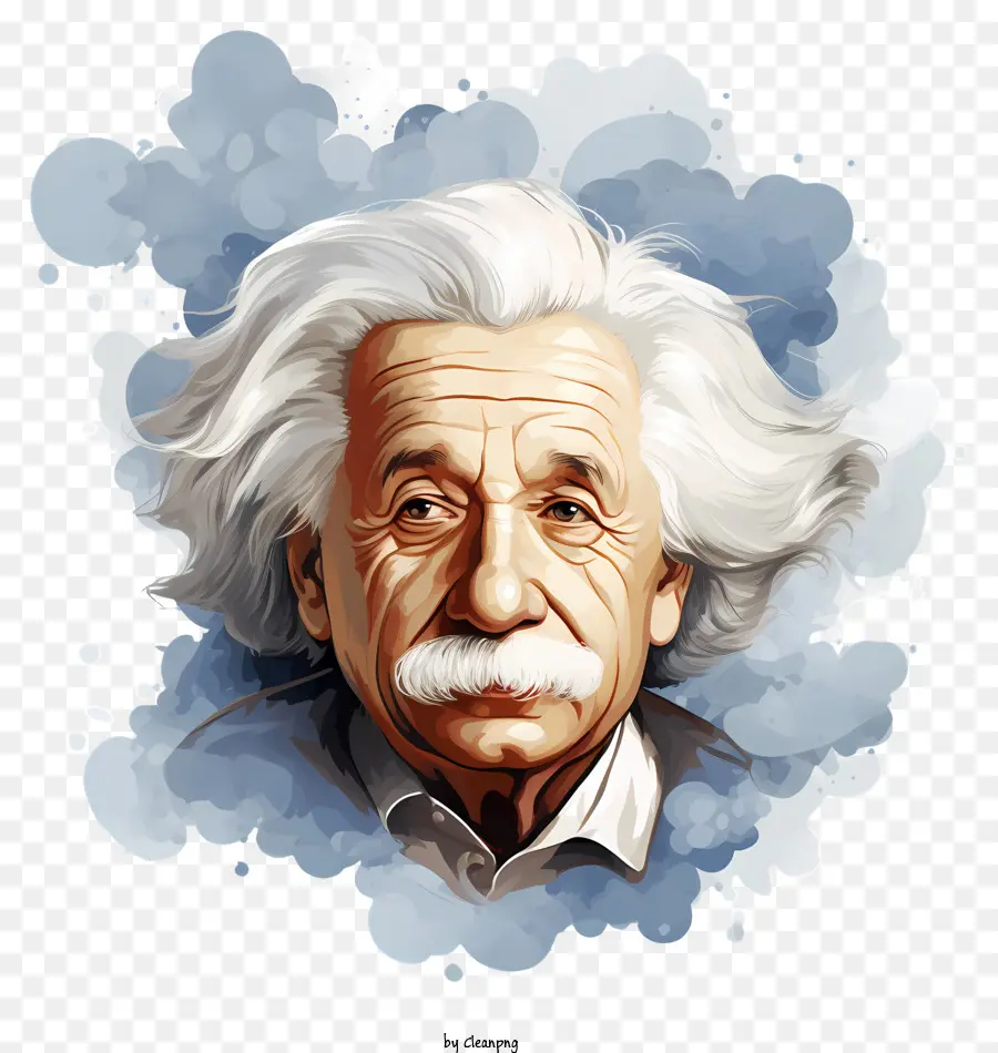 Sketch Style Albert Einstein Portrait，Albert Einstein PNG