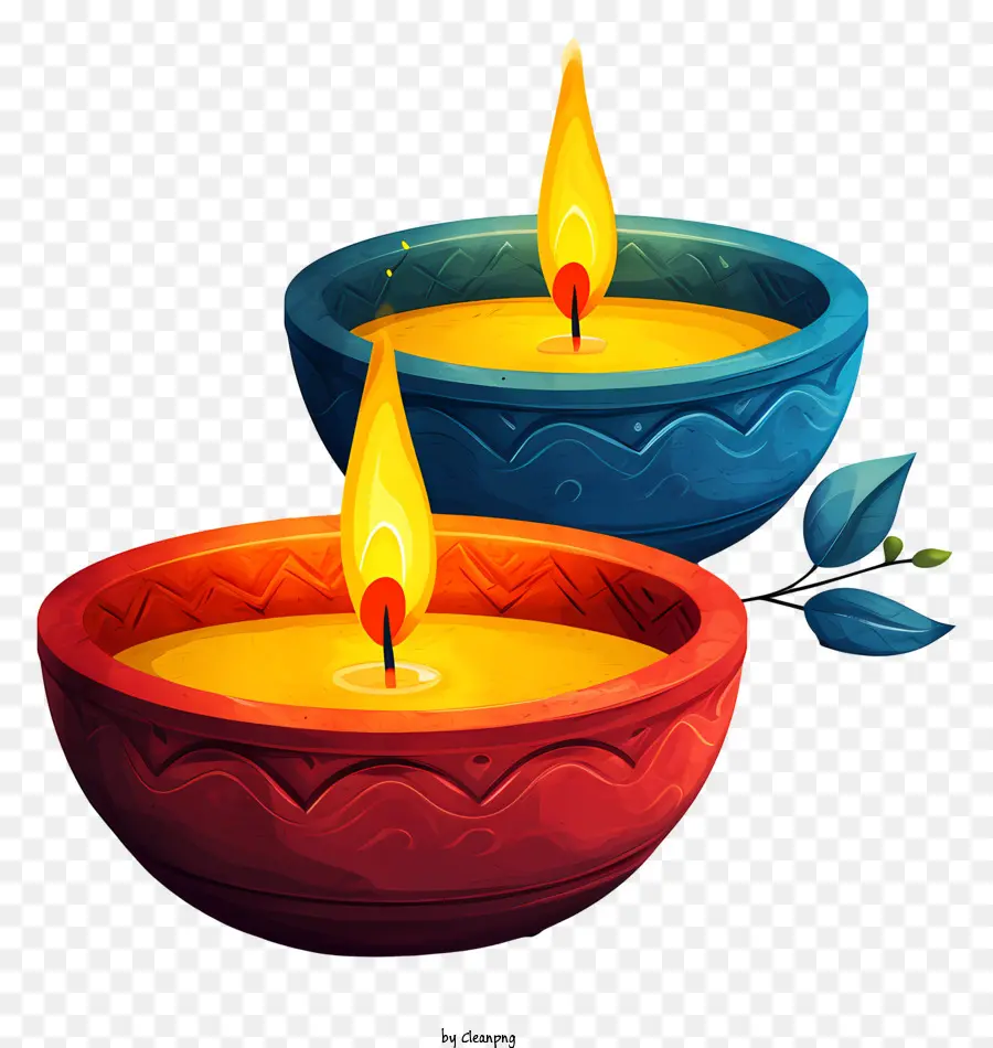 Lampe Diwali，Bougies PNG