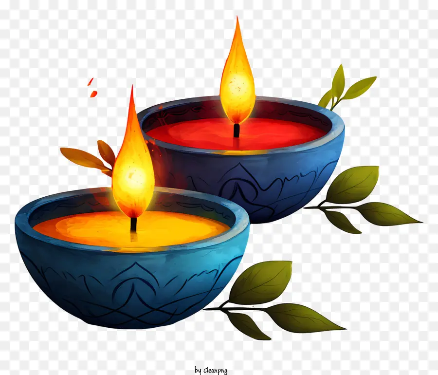 Lampe Diwali，Bougies PNG