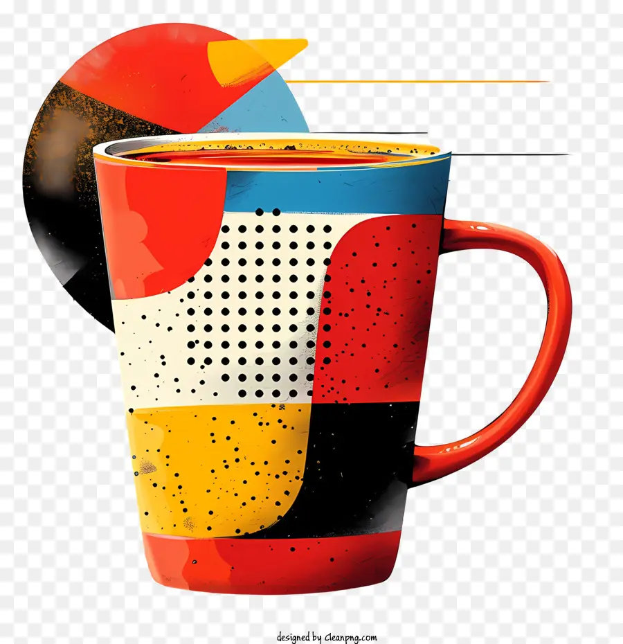 Tasse à Café，Tasse Colorée PNG