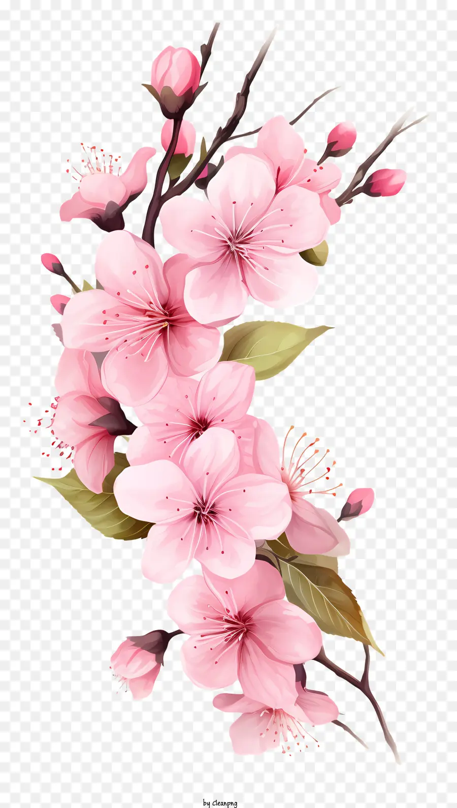 Cadre De Fleurs Sakura，Fleurs De Cerisier PNG