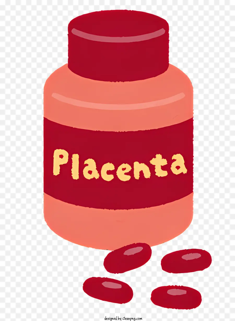 Placenta，Bouteille En Plastique Rouge PNG