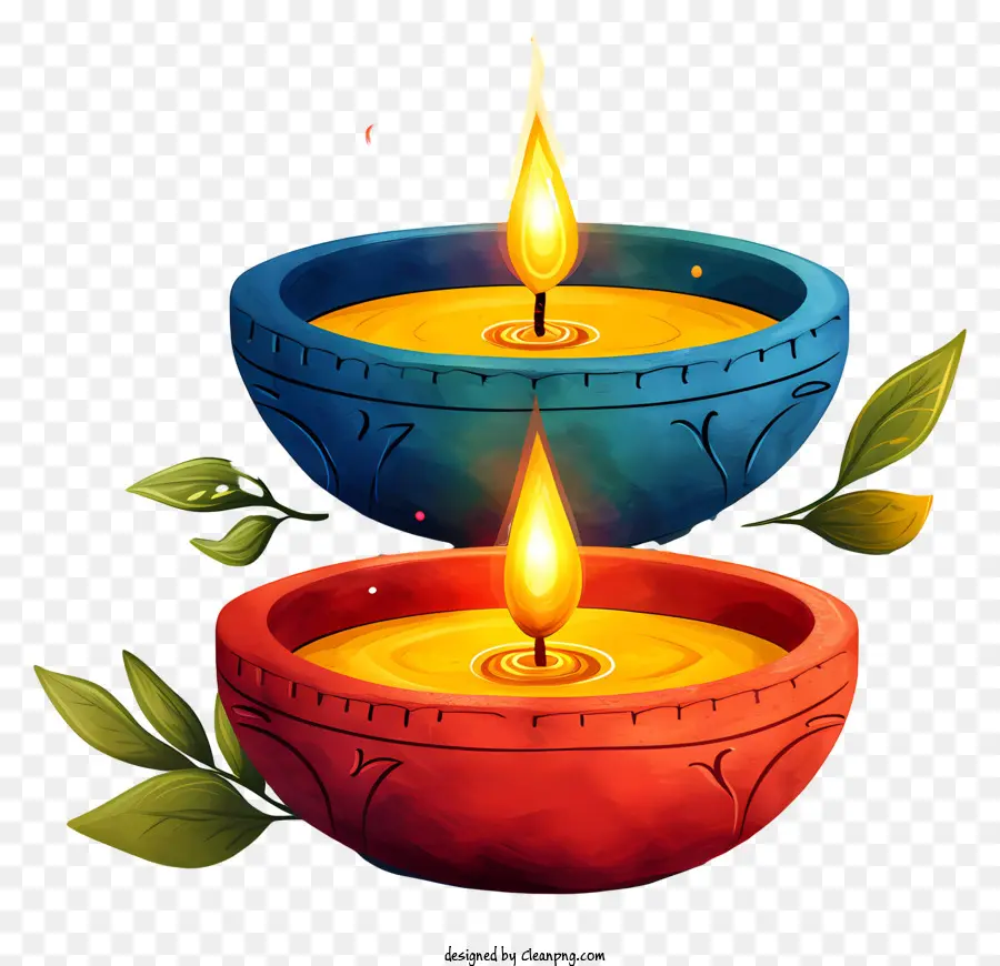 Diwali Lampe，Bougies PNG