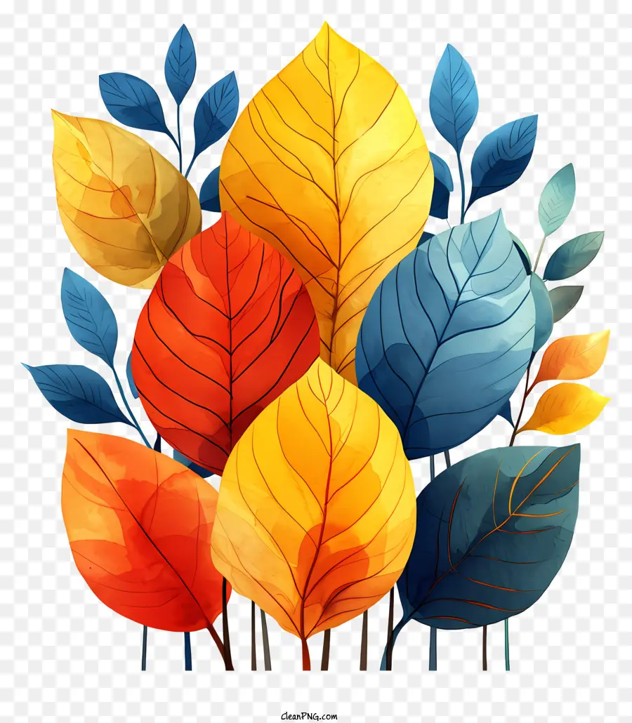 Les Feuilles De L'automne，Feuillage Coloré PNG