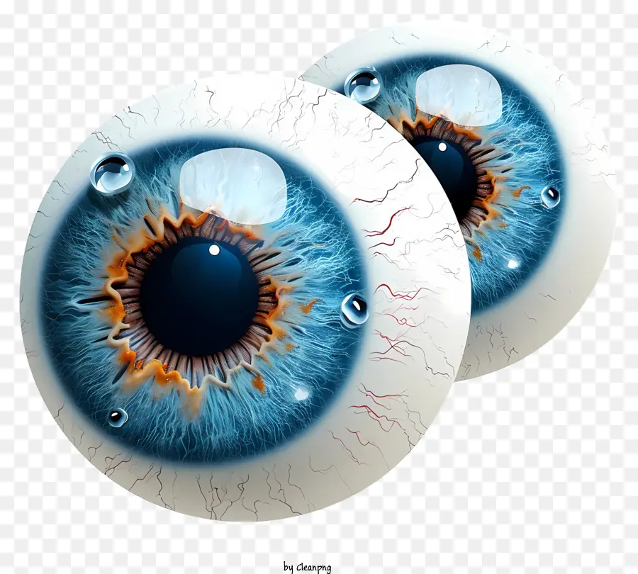Collée Oculaire Aquarelle，Les Yeux Bleus PNG