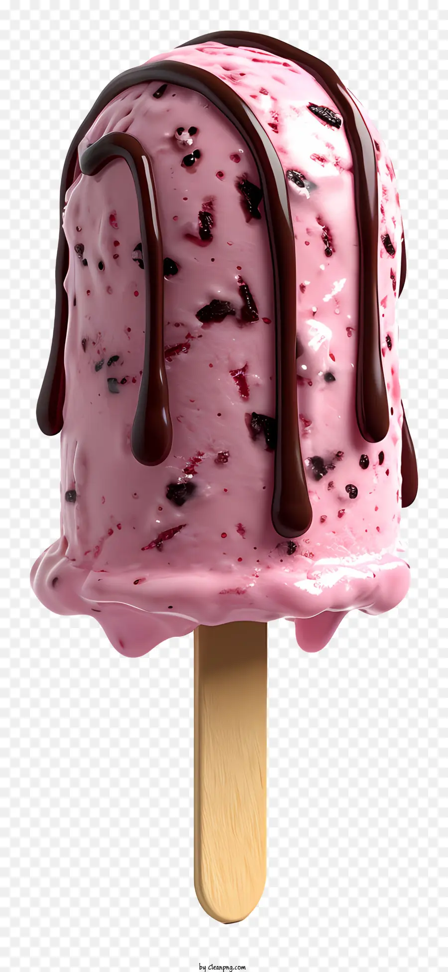 Pop à La Crème Glacée，Glace Rose PNG