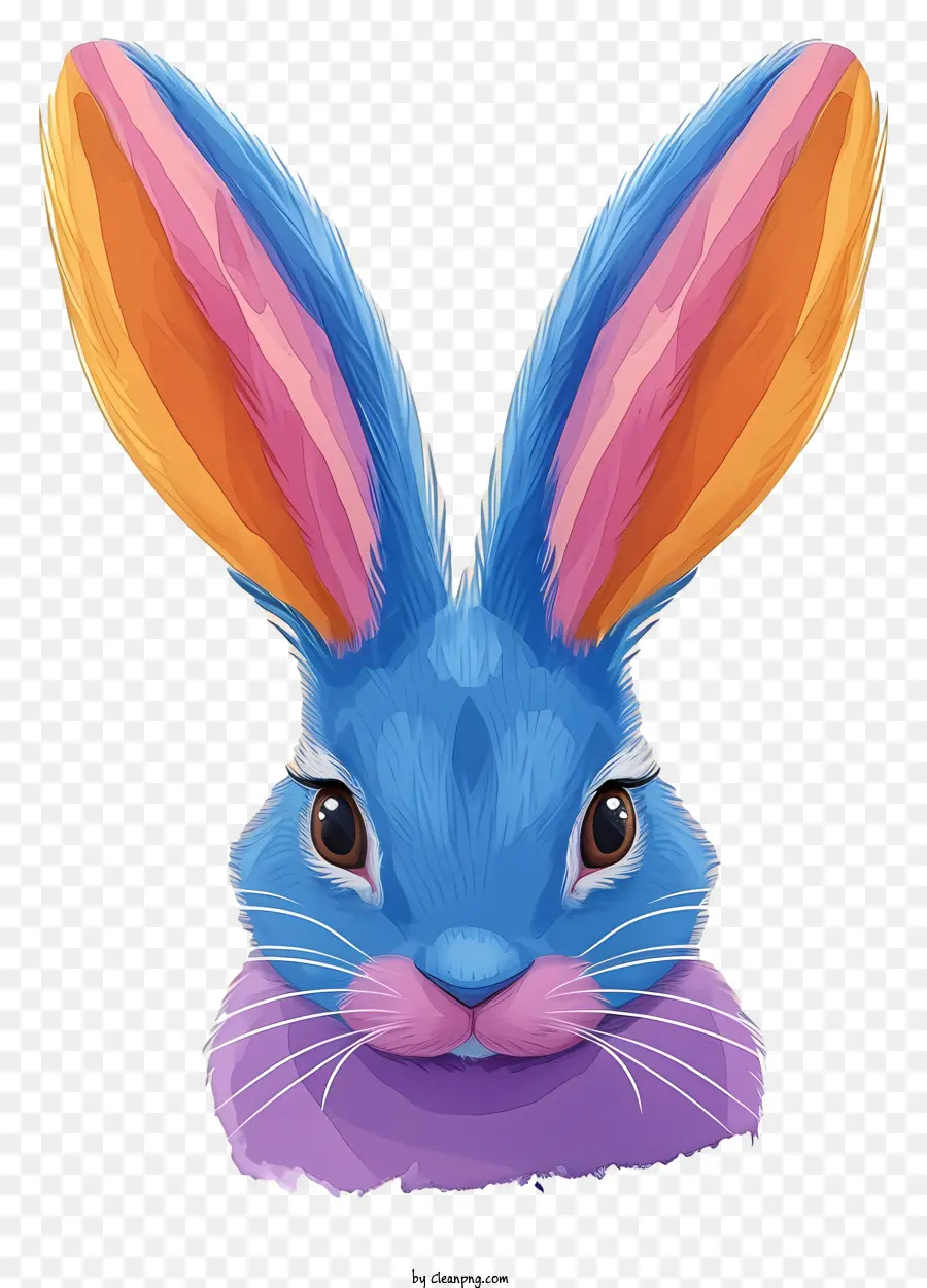 Oreilles De Lapin Aquarelle，Lapin Coloré PNG