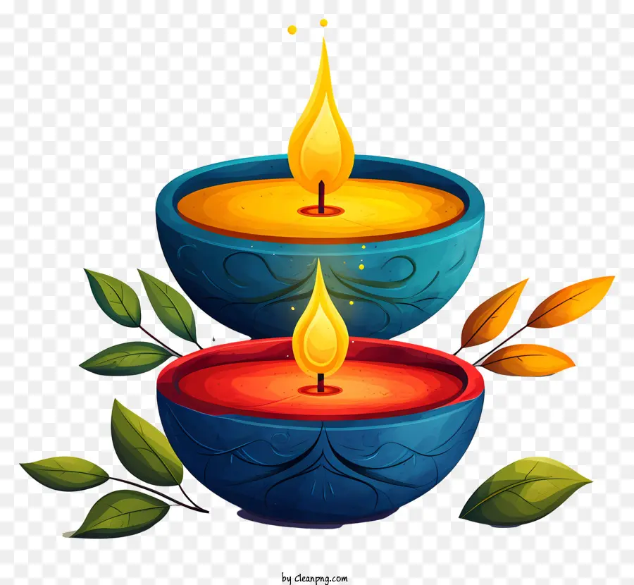 Diwali Lampe，Bougies Dynamiques PNG