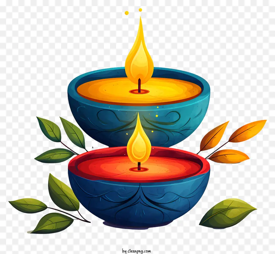 Lampe Diwali，Bougies PNG