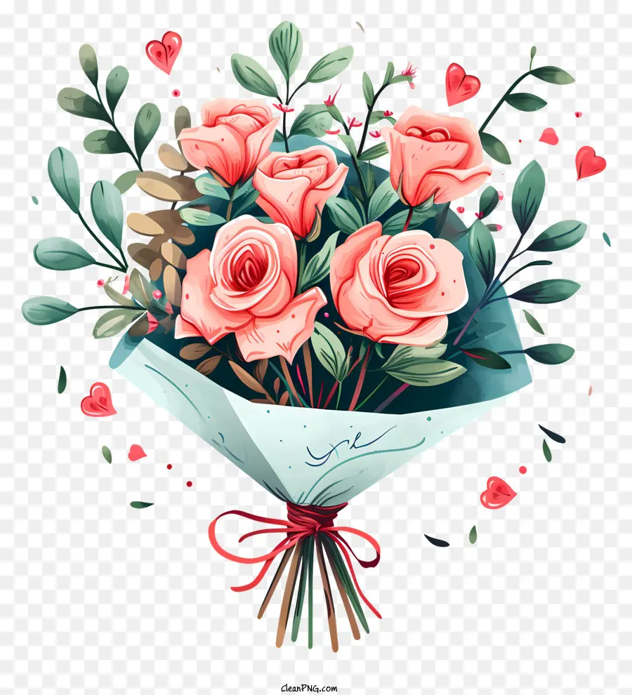 Livraison De La Saint Valentin，Les Roses Roses PNG