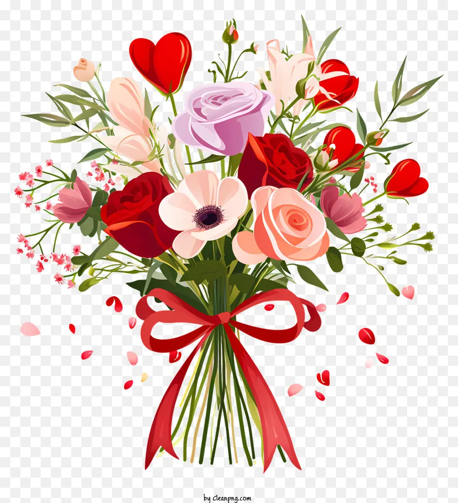 Meilleures Fleurs Pour La Saint Valentin，Bouquet De Fleurs PNG