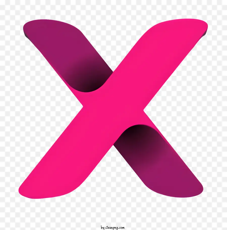 Le Logo X，Ruban Rose PNG