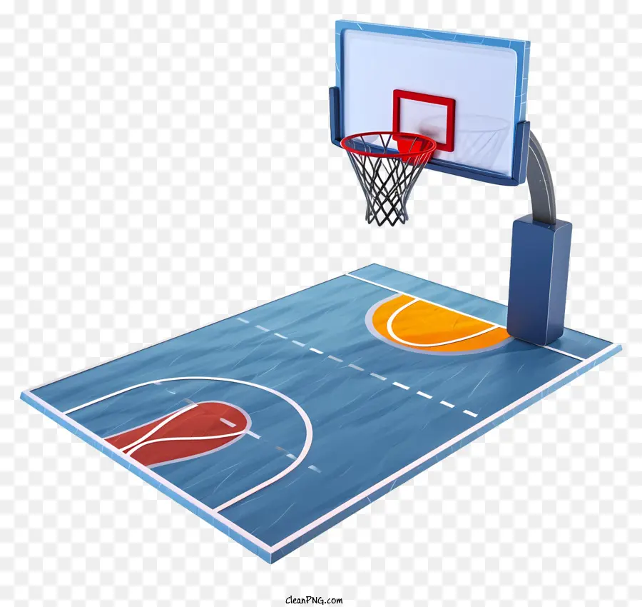 Carton 3d Court De Basket Ball，Cour De Basket Ball PNG