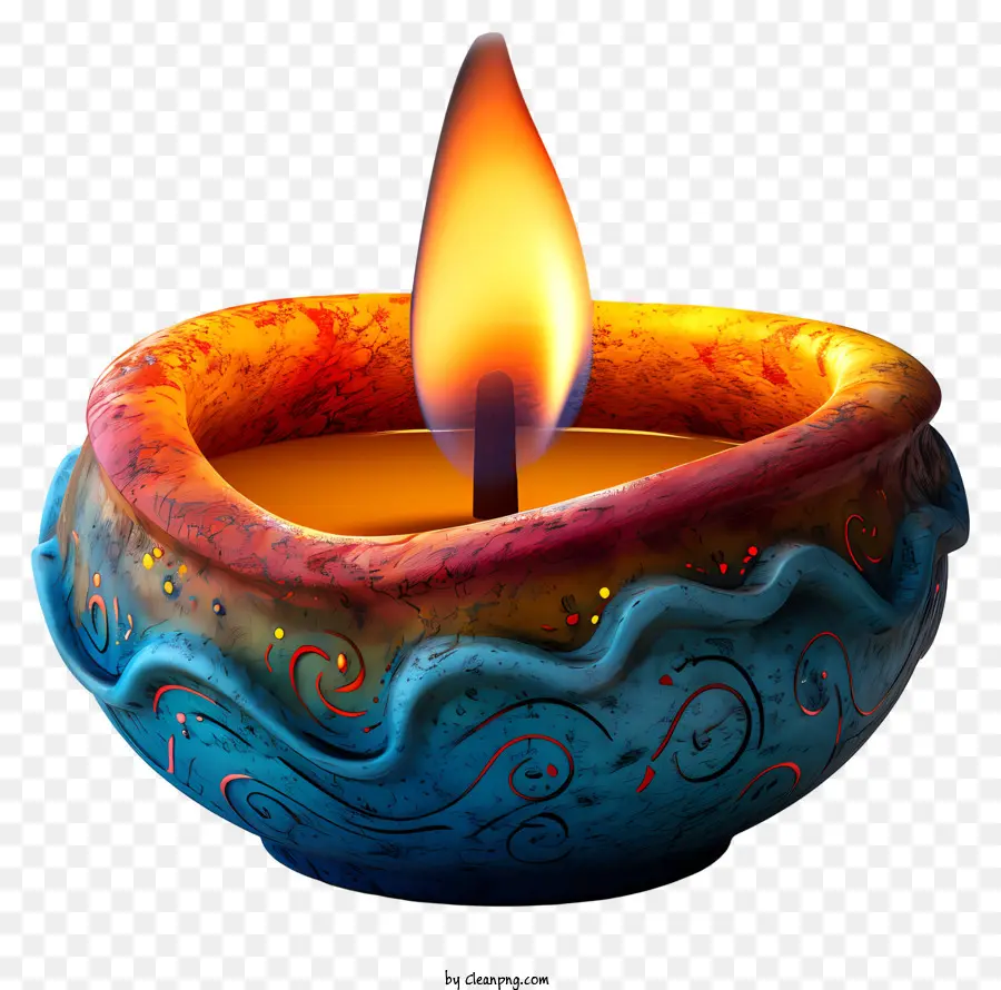 Diwali Lampe，Bougie Décorative PNG