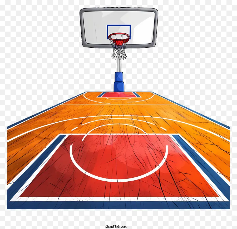 Terrain De Basket Ball Plat，Cour De Basket Ball PNG