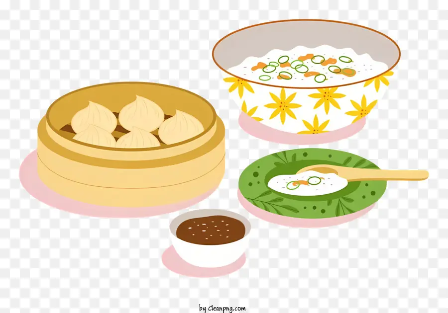 Cuisine Chinoise，Dim Sum PNG