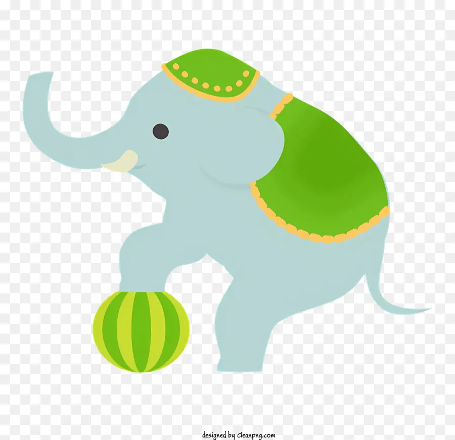 L'éléphant，Green Gilet PNG