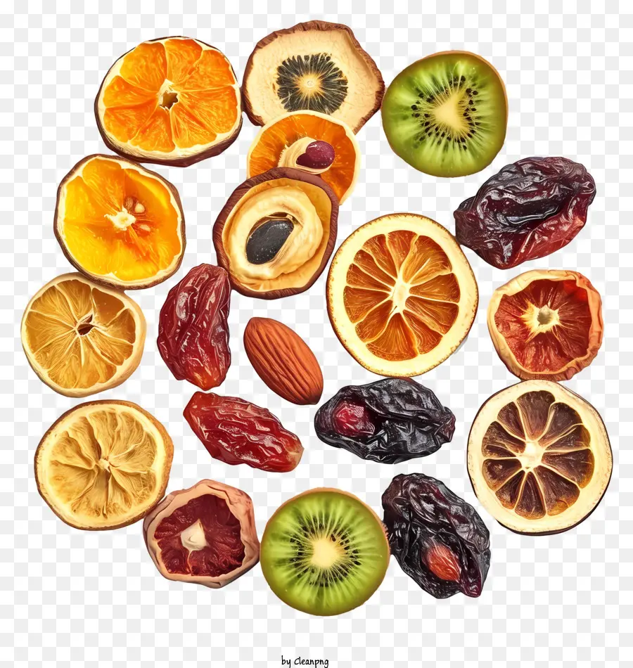 Les Fruits Secs Illustrent，Disposition Des Fruits Circulaires PNG