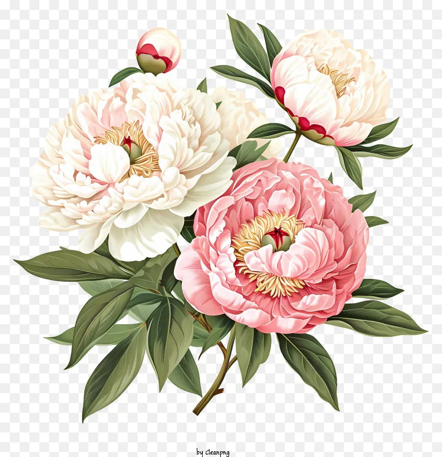 Arrangement Floral De Pivoine，Fleurs PNG
