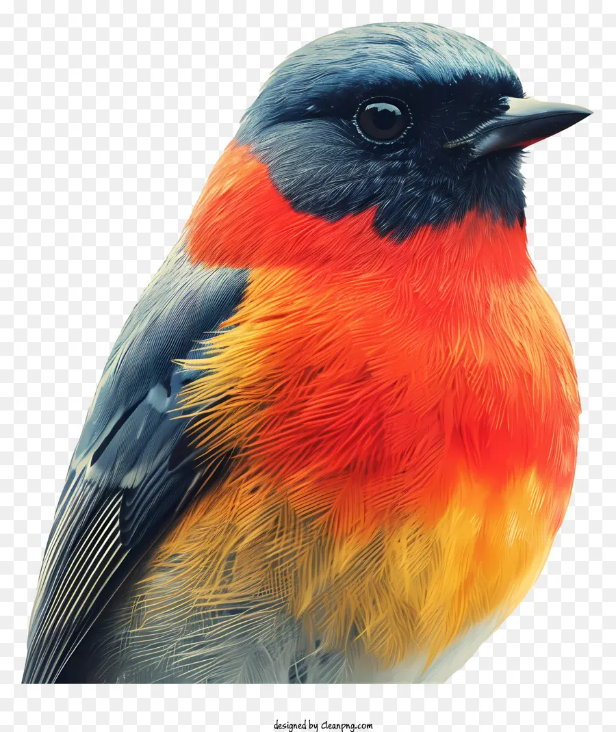 Oiseau，Oiseau Avec Visage Coloré PNG