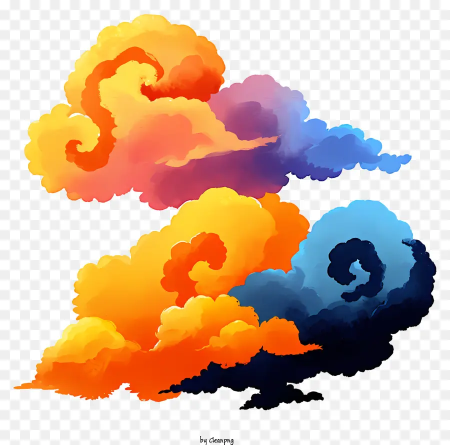 Aquarelle Cloud，Les Nuages PNG