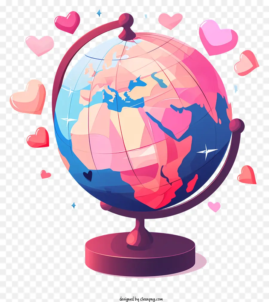 Le Jour De Valentines，Globe PNG