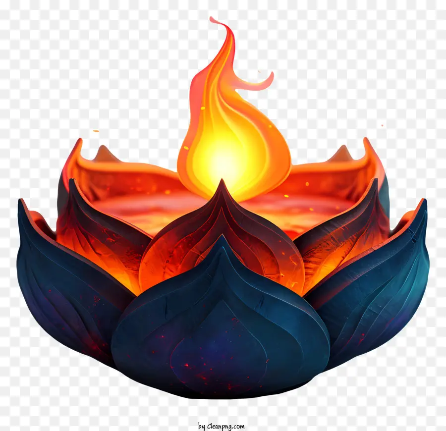 Diwali Lampe，Fleur De Lotus PNG