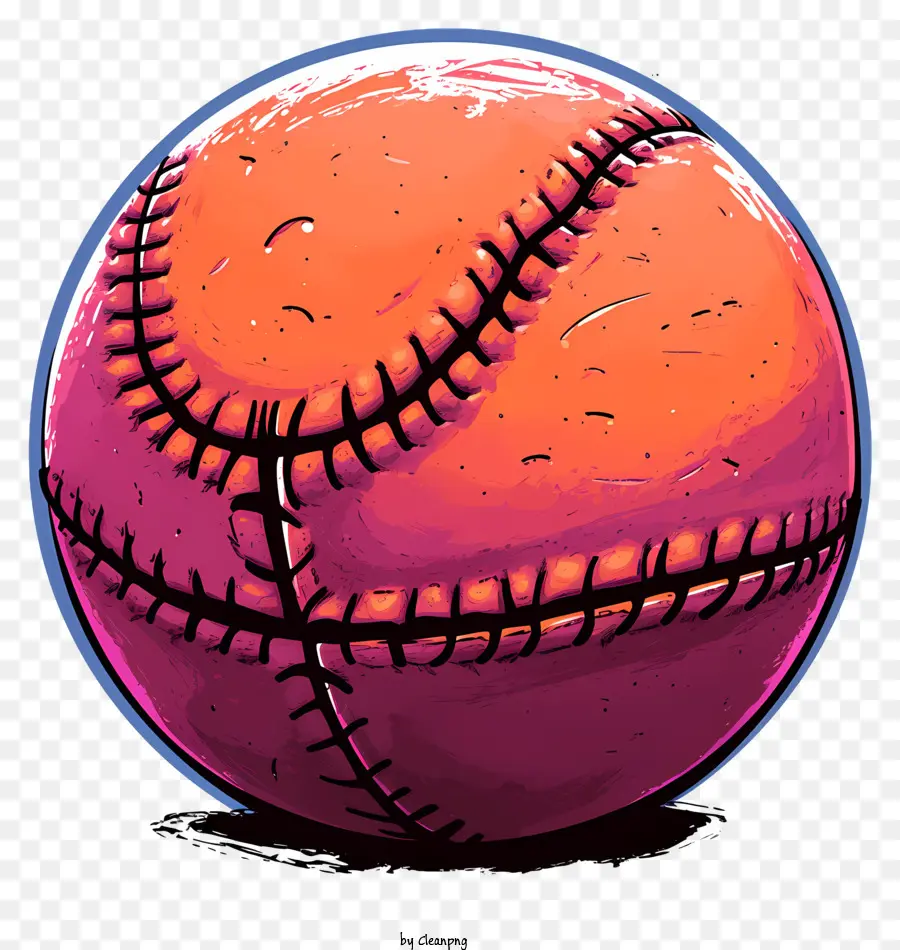 Baseball De Style Doodle，Baseball Orange PNG