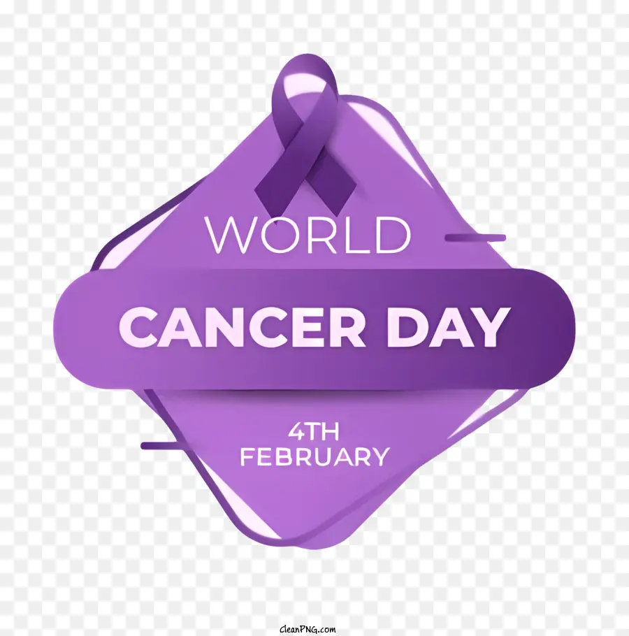Journée Mondiale Contre Le Cancer，Ruban Violet PNG
