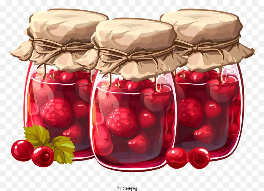 Compote De Baies，Pots De Fruits Rouges PNG