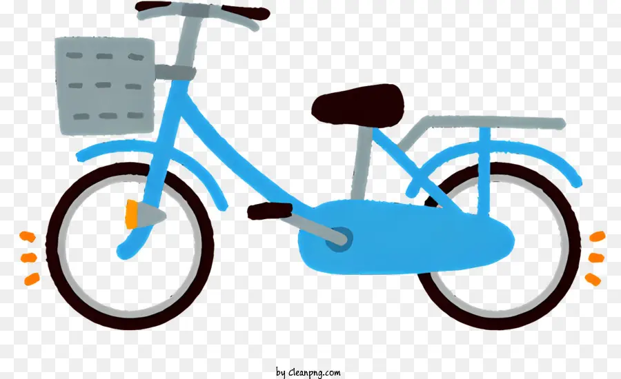 Bicyclette Bleue，Vélo Avec Panier PNG