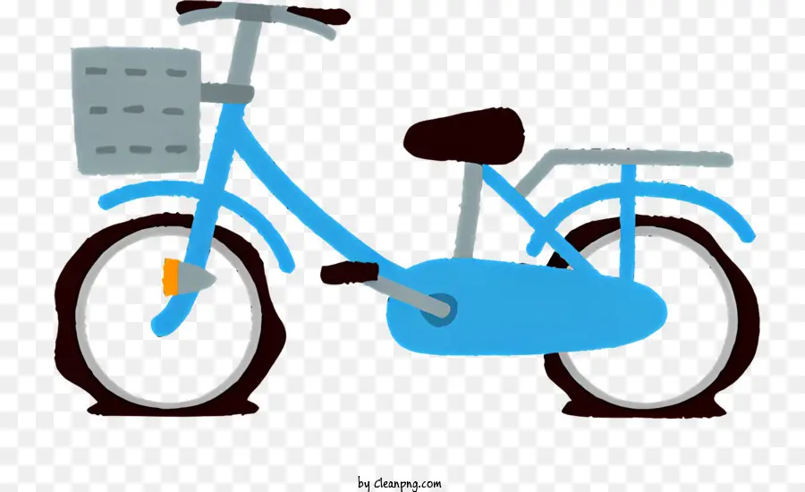 Bicyclette Bleue，Panier De Vélo PNG