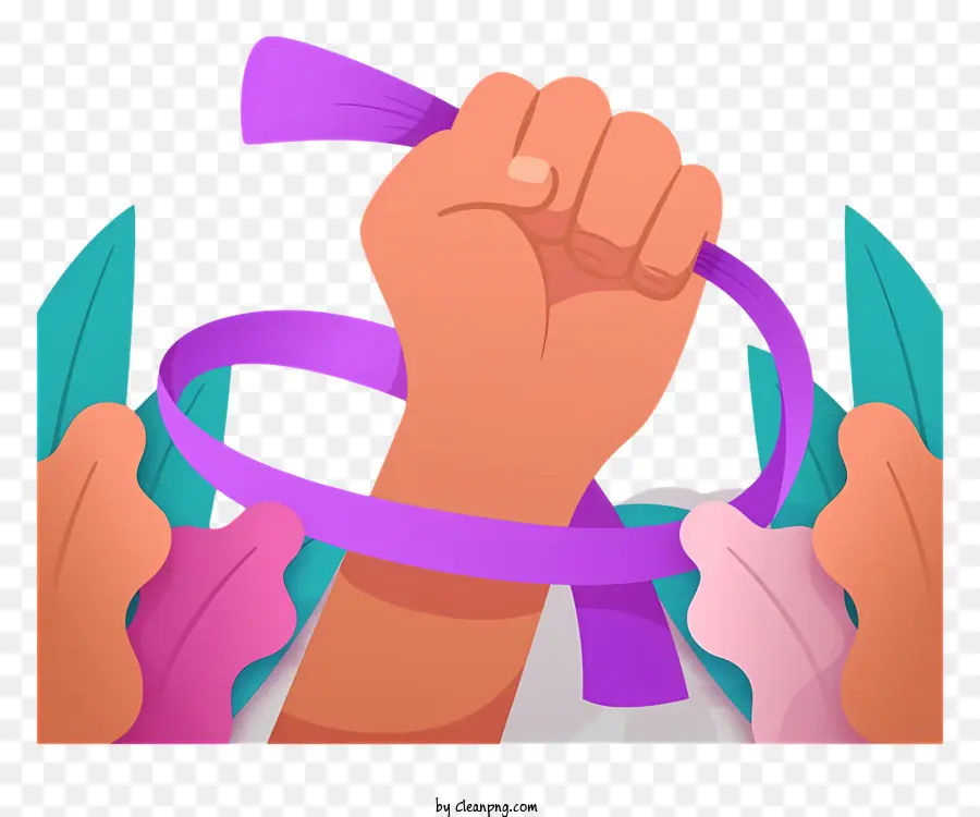 Journée Mondiale Contre Le Cancer，Ruban Violet PNG