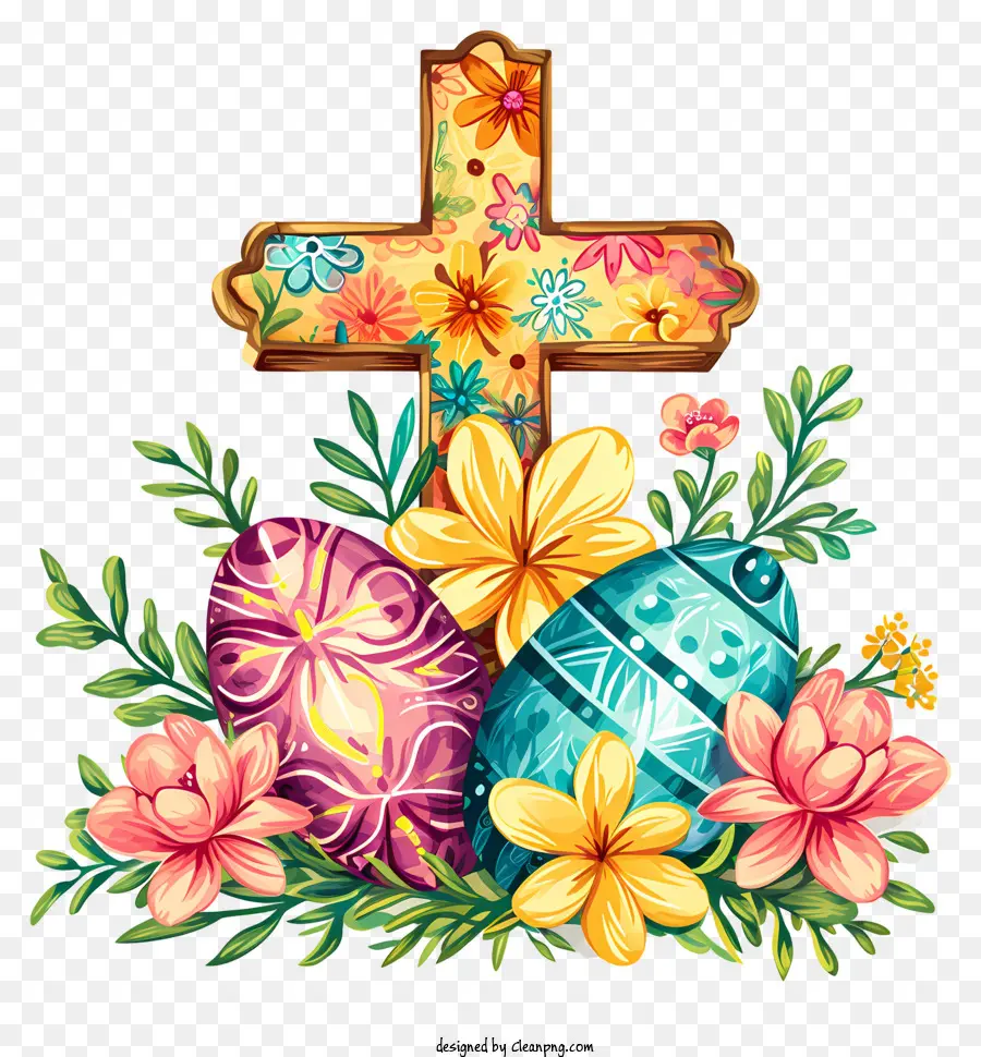 Bonne Croix De Pâques，Décorations De Pâques PNG