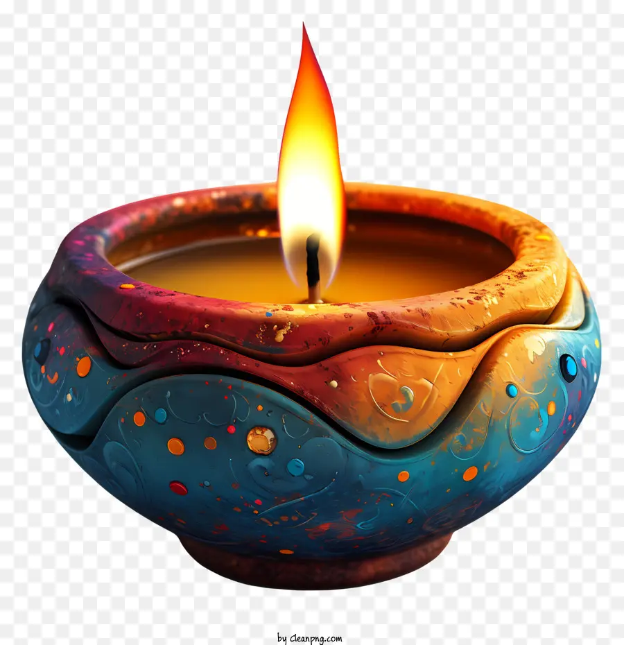 Diwali Lampe，Bougie De Décoration PNG