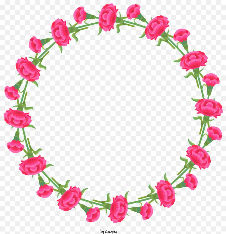 Fleur D'oeillet，Couronne De Fleurs PNG