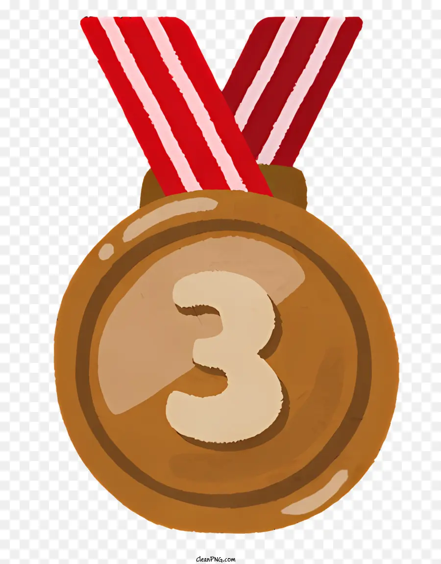 Médaille D'，Numéro 3 PNG