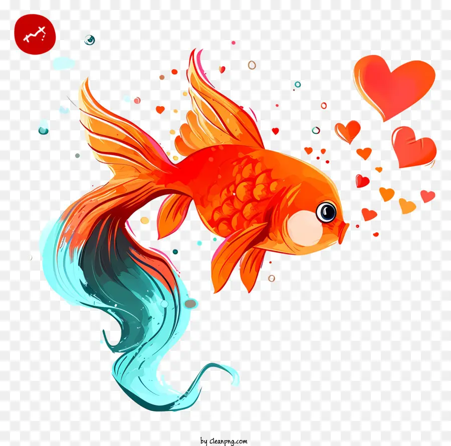 Poisson De La Saint Valentin，Poisson Rouge PNG