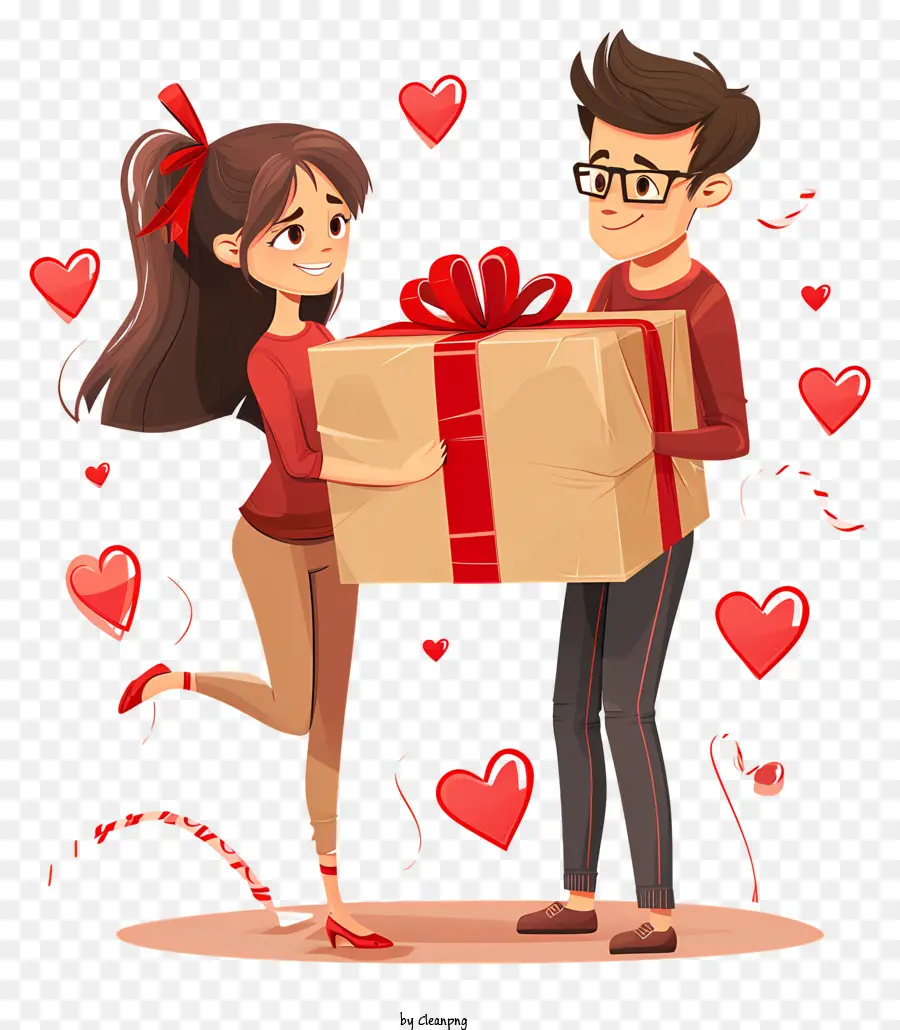 Livraison De Cadeaux De La Saint Valentin，Cadeau PNG