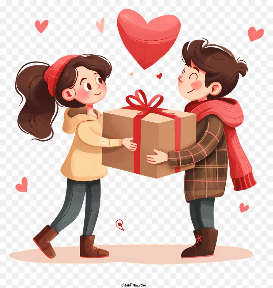 Livraison De Cadeaux De La Saint Valentin，Romantique Cadeau PNG