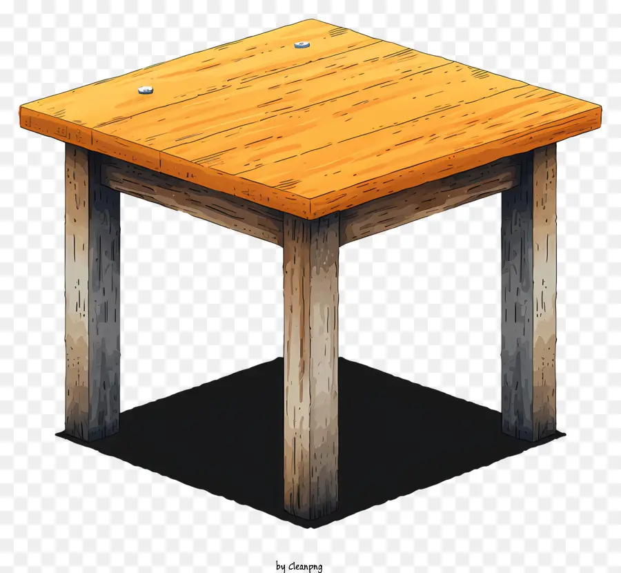 Table De Dessin Animé De Style Doodle，Table En Bois PNG