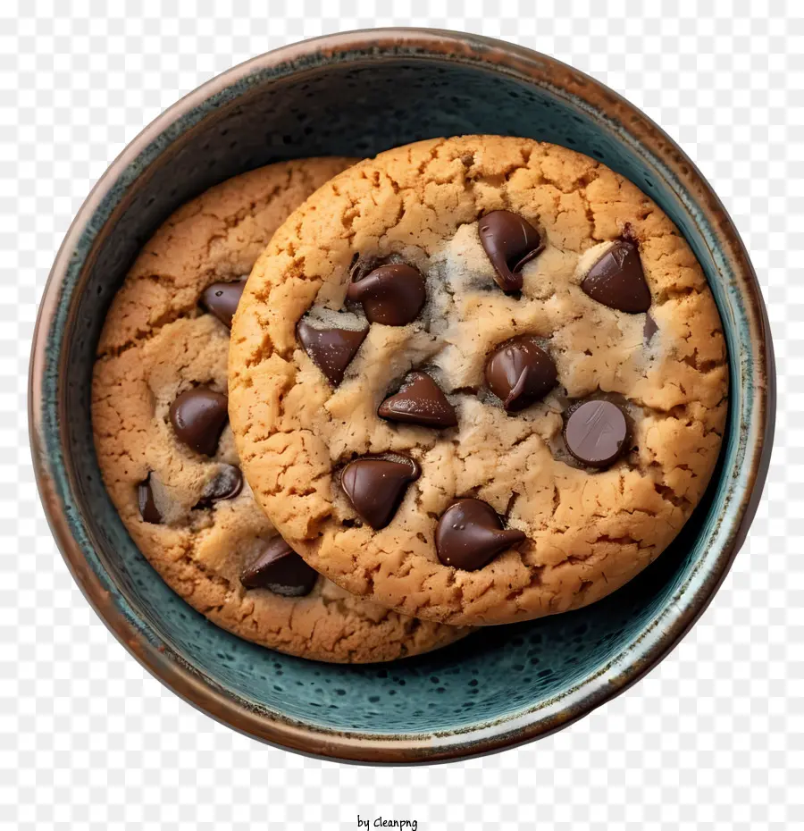 Biscuits Aux Pépites De Chocolat Dans Un Bol，Biscuits Aux Pépites De Chocolat PNG