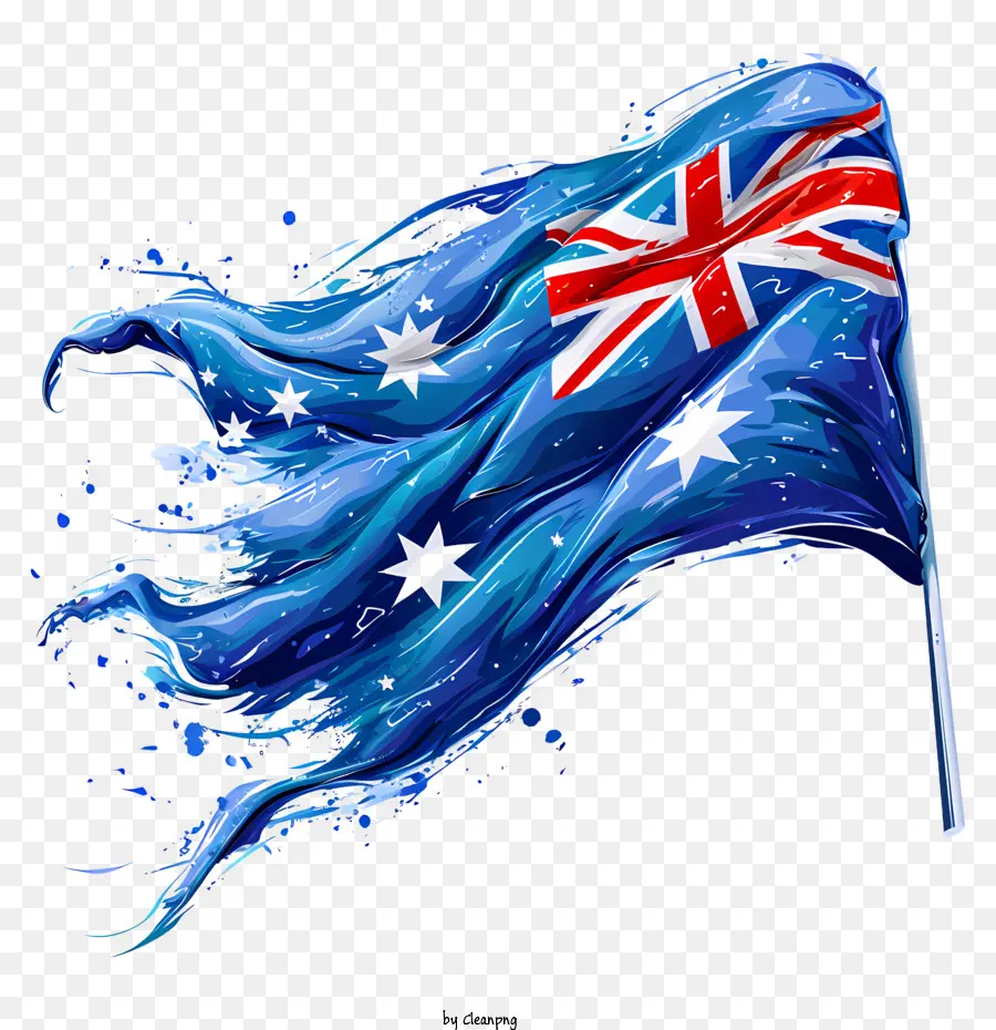 La Journée De L'australie，Drapeau Bleu Et Blanc PNG